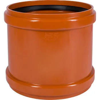 Kanalizační potrubí Spojka dvouhrdlá kanalizační PVC Osma KGMM, DN 315, oranžová