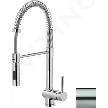 Vodovodní baterie Paffoni Stick Dřezová baterie s flexibilním ramenem, nerez, SK179ST