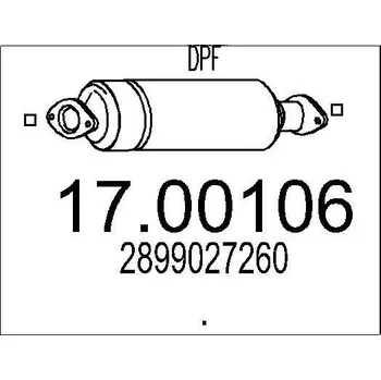 Filtr pevných částic Filtr pevnych castic, vyfukovy system MTS 17.00106