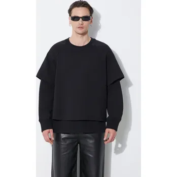 Dámská mikina Mikina Neil Barrett Slim Dropped Shoulder Double Layer Sweatshirt, L, černá, 99X