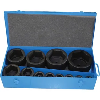 Gola hlavice ASTA A-12IPS6 Sada nástrčných úderových hlavic 1", šestihranné, 27-105 mm, 12 kusů