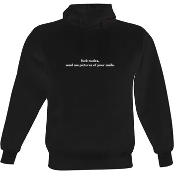 Pánská mikina Pánská mikina s kapucí s potiskem F-ck nudes, send smile pánské