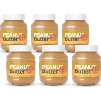 GymBeam Arašídové máslo 6 x 340 g křupavé