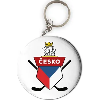 Přívěsek Přívěšek s otvírákem s potiskem ČESKO - hokej (světlý podklad)