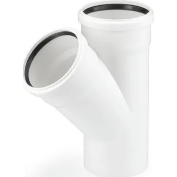 Kanalizační potrubí Rehau RAUPIANO LIGHT odbočka DN125/110, 45°, jednoduchá, redukovaná, odhlučněná, PP