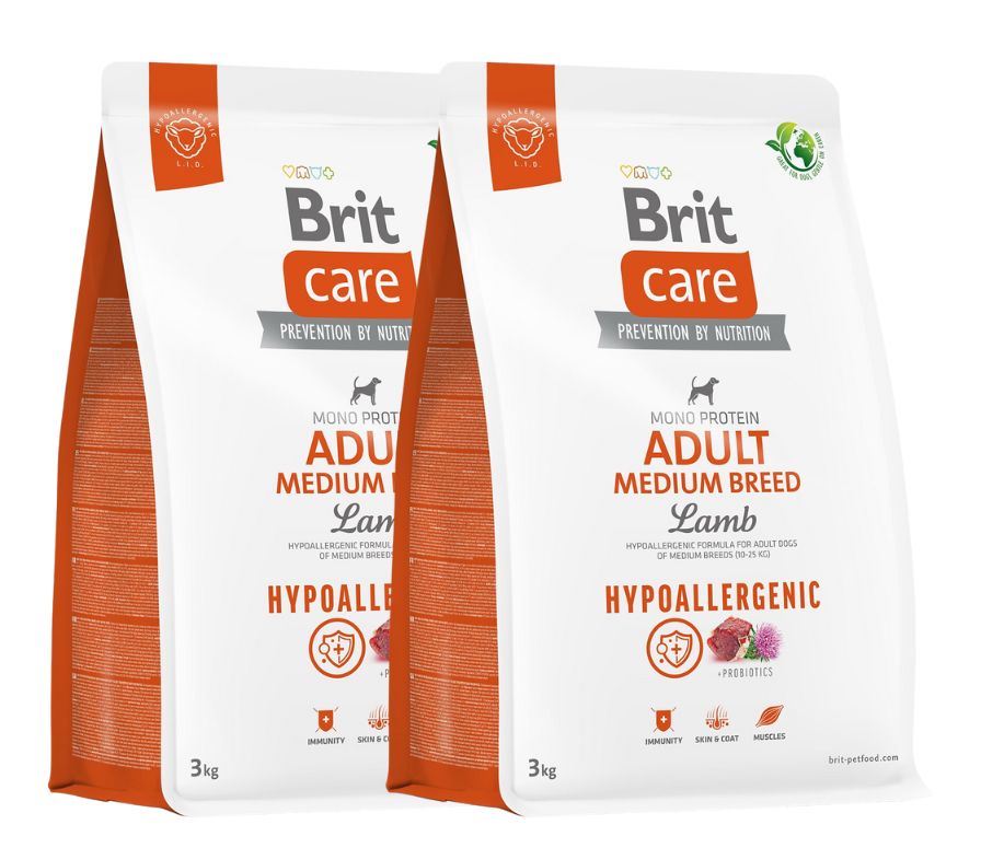 Brit Care Dog Hypoallergenic Adult Medium Breed Lamb 2x kg od