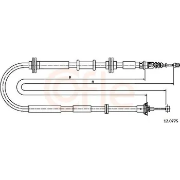 Auto-moto Tažné lanko, parkovací brzda COFLE 12.0775