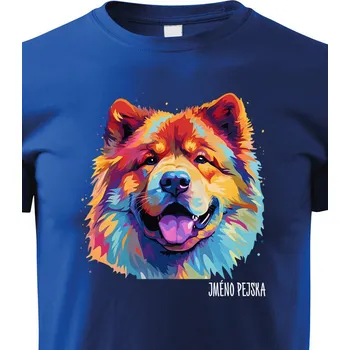 Chlapecké tričko Dětské tričko Čau-čau, Barva Modrá, Velikost 110 cm/4 roky, Canvas Dětské tričko 2556