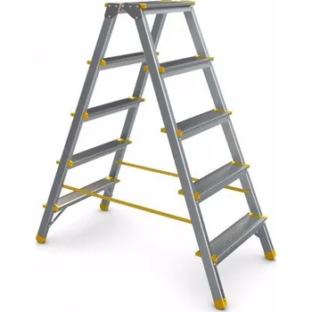 Žebřík ALVE Eurostyl Oboustranné schůdky hliníkové, 5 stupňů, výška 104 cm