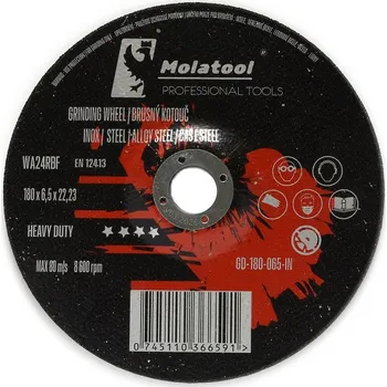 Brusný kotouč Brusný kotouč Molatool Profi 180 x 6,5 x 22,2 mm