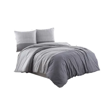 Povlečení TipTrade Spencer šedé 140 x 200, 70 x 90 cm zipový uzávěr