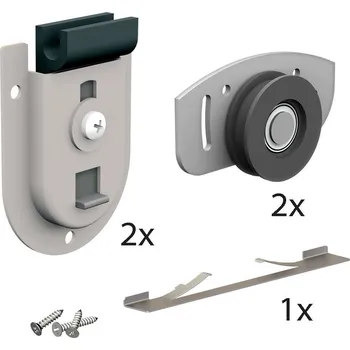 Ares 2 Sada pro posuvné dveře komplet spojek, pro dveře Ares 2, stříbrná 219-089
