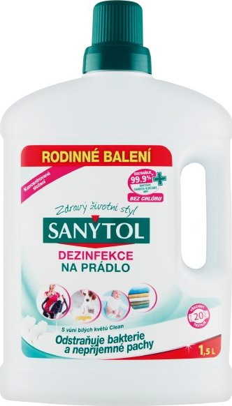 Sanytol Sanytol 1,5 l dezinfekce na prádlo bílé květy