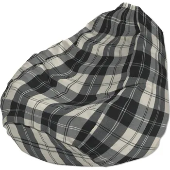 Sedací pytel Sedací vak s volbou látky - 3 velikosti, černo-bílá kostka, Ø60 x 105 cm, Edinburgh