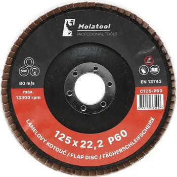 Brusný kotouč Lamelový brusný kotouč Molatool Keramický 125 mm P60