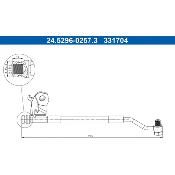 Brzdový systém Brzdová hadice ATE 24.5296-0257.3