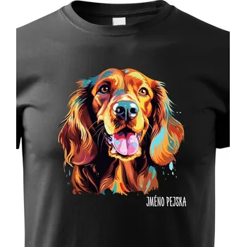 Chlapecké tričko Dětské tričko Írsky seter, Barva Černá, Velikost 158 cm/12 roků, Canvas Dětské tričko 2557