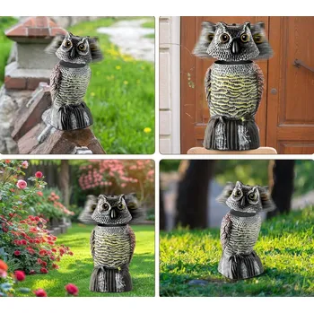 Odpuzovač zvířat Deminas DVOJBALENÍ - Sova s otočnou hlavou - maketa dravce na plašení ptáků