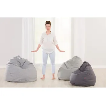 Sedací pytel Sedací vak s volbou látky - 3 velikosti, světle olivová, Ø50 x 85 cm, Loneta