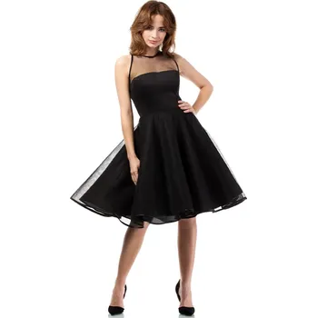 Dámské šaty Společenské šaty MOE M148 černé EU velikost: M