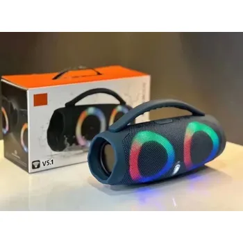 Bluetooth reproduktor Přenosný bluetooth reproduktor s osvětlením - Modrá Malá