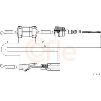 Auto-moto Tažné lanko, ovládání spojky COFLE 412.11