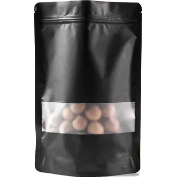 Sáček na potraviny Uzavíratelné sáčky s okénkem 9x13cm - černé