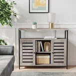 Rustikální komoda 100 x 35 x 80 cm | šedo-černá