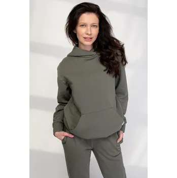 Těhotenská mikina MAMBI Kojicí mikina Kira olivová Velikost: XL