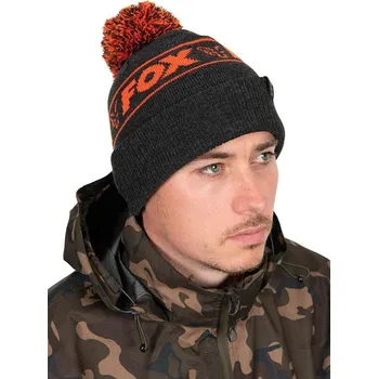 Rybářské oblečení Fox Čepice Collection Bobble Black Orange