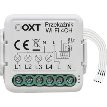 vypínač OXT mini reléový modul 4 okruhy WiFi TUYA