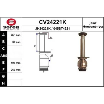 Autodíl Sada kloubů, hnací hřídel EAI CV24221K