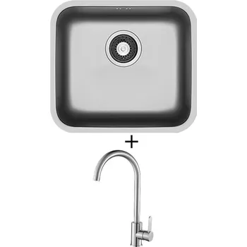 Nerezový dřez Dřez pod desku SET Pyramis RELIA (45x40) UM nerez + Laveo BONA BAB 268D nerez