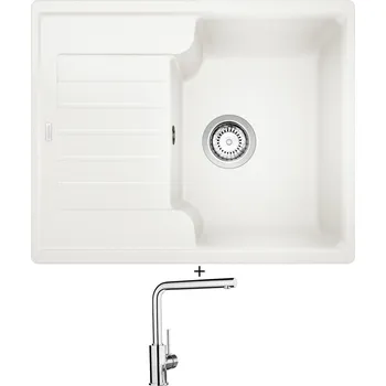 Kuchyňský dřez Granitový dřez SET Blanco ZIA 40 S bílá 516922 + Blanco MILA chrom 519414