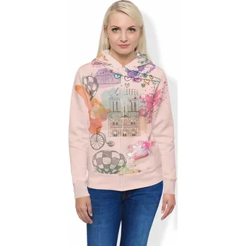 Dámská mikina UTOPY Dámská sportovní mikina Parisienne fullprint na zip Velikost: XXL