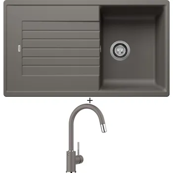 Granitový dřez Granitový dřez SET Blanco ZIA 45 SL šedá vulkán 527384 + Blanco MIDA-S šedá vulkán 526967