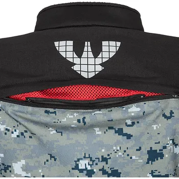 Moto bunda Bunda PSí MARTYNAS textilní pánská šedá/černá/červená 60