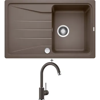Granitový dřez Granitový dřez SET Blanco SONA 45 S kávová s excentrem + Blanco MIDA kávová 519423
