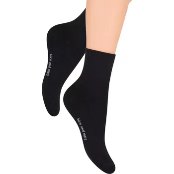Pánské oblečení Pánské kotníkové ponožky Steven Barva/Velikost: černá / 44/46