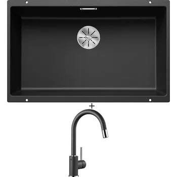 Granitový dřez Dřez pod desku SET Blanco SUBLINE 700 U antracit 523442 + Blanco MIDA-S antracit 521455