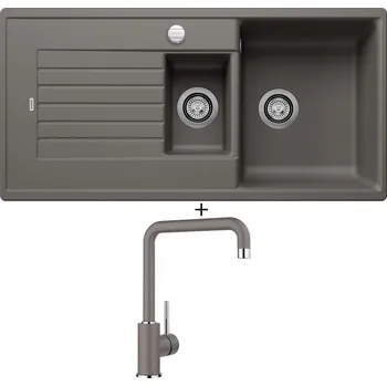 Granitový dřez Granitový dřez SET Blanco ZIA 6 S šedá vulkán s excentrem 527389 + Blanco MILI šedá vulkán 527460