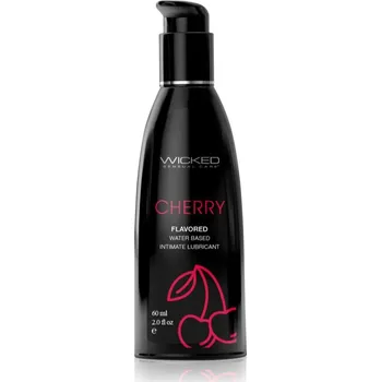 Lubrikační gel Wicked Aqua Flavored lubrikační gel s příchutí Cherry 60 ml