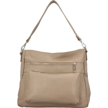 Kabelka Dámská kožená kabelka přes rameno tmavě béžová - Delami Jody béžová