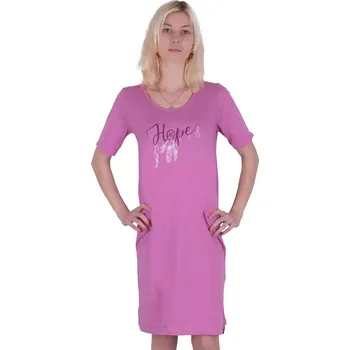 Dámská noční košile Dámská jednobarevná noční košile Bella 2293/94 TARO Barva/Velikost: lila (fialová) / M