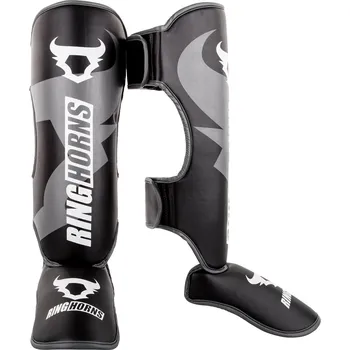 Chránič holeně pro bojový sport Chrániče holení a nártu Ringhorns Charger černá Velikost: XL