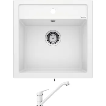 Granitový dřez Granitový dřez SET Blanco DALAGO 5 bílá + Blanco DARAS bílá 517724