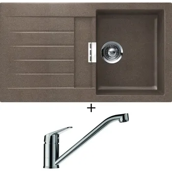 Granitový dřez Granitový dřez SET Schock SIGNUS D-100 Bronze + Schock EVINAS 577000 nerez