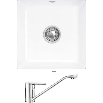 Keramický dřez Keramický dřez SET Villeroy &amp; Boch Subway 440 keramika bílá + Deante CORIO BFC 060M chrom