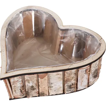 Autronic Srdce břízové, obal na květiny. - OC4027 NAT