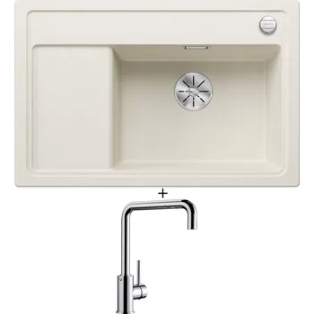 Granitový dřez Granitový dřez SET Blanco ZENAR XL 6 S Compact bílá soft 527185 + Blanco MILI chrom 519413